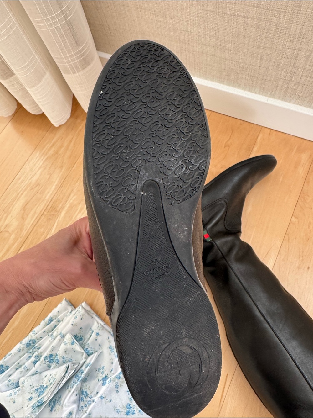 Gucci Black Leather Tall Riding Boots - Picture 4 of 4